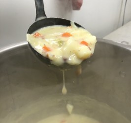 scoop potato bacon